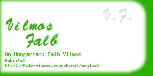 vilmos falb business card